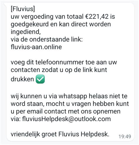 fluvius whatsapp|Phishing 